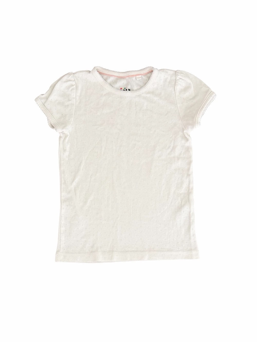 Mini Boden (7|8y) White Pointelle Tee